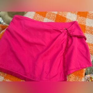 SHEIN Hot Pink Wrap Skort